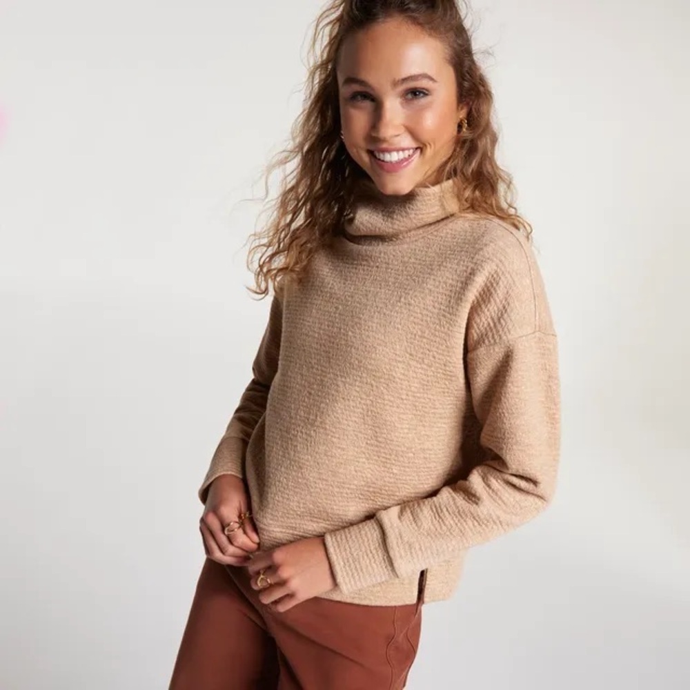 Cozy Turtleneck Sweater in Beige